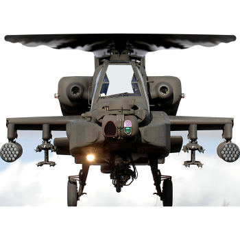 SS11088 Military Apache Attack Helicopter Chopper Stand In Cardboard Cutout Standup Standee -$0.00