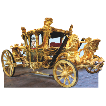 Queen Elizabeth Gold Stage Coach Carriage Jubilee Cardboard Cutout Standee Standup - $0.00