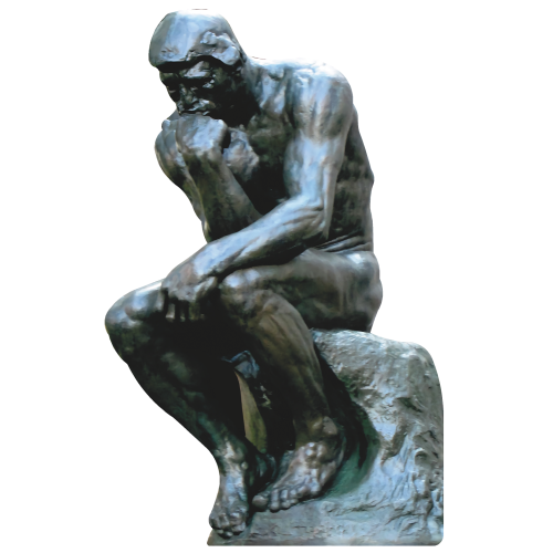 the thinker statue png