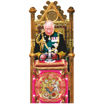 King Charles III Crown Throne Cardboard Cutout Standee Standup -$0.00