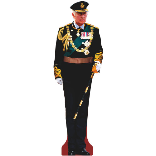 Prince King Charles III Royal Uniform Sword Cardboard Cutout Standee Standup