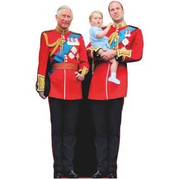 Prince King Charles and William and Son Cardboard Cutout Standee Standup