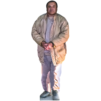 Joaquin Guzman El Chapo Drug Lord Handcuffs Cardboard Cutout Standee Standup -$0.00
