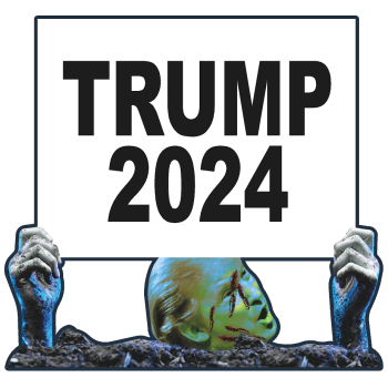 Donald Trump Halloween Zombie 2024 Plastic Outside Yard Sign - $30.00
