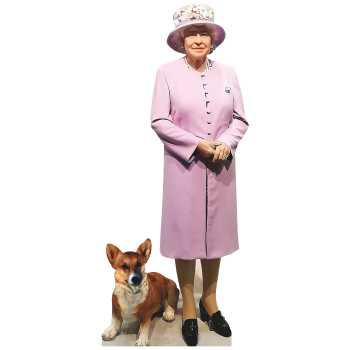 Queen Elizabeth II With Royal Corgi Cardboard Cutout Standee Standup -$0.00