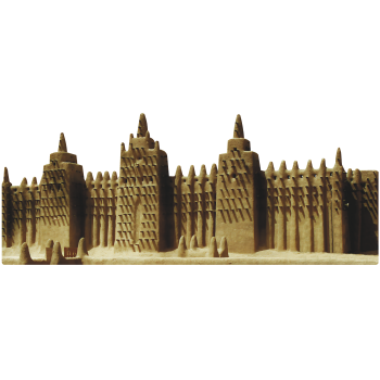 Great Clay Mosque in Djenne Adobe Cardboard Cutout Standee Standup -$0.00
