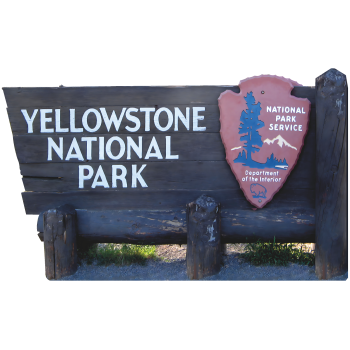 Yellowstone National Park South Entrance Silhouette Cardboard Cutout Standee Standup -$0.00