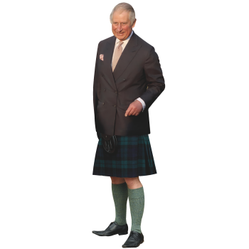 King Charles III Scottish Kilt Cardboard Cutout Standee Standup -$0.00