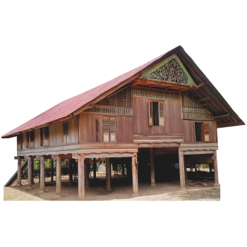 Rumoh Aceh Indonesian Indigenous Stilt House Cardboard Cutout Standee Standup -$0.00