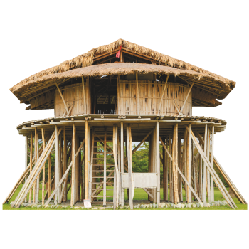 Taiwan Aboriginal Indigenous Tribe Stilt House Cardboard Cutout Standee Standup -$0.00