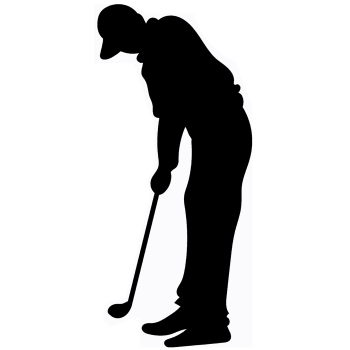 Golfer Putting Silhouette Cardboard Cutout Standee Standup