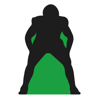 Linebacker Football Silhouette Cardboard Cutout Standee Standup -$0.00