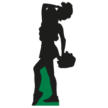Cheerleader Football Basketball Silhouette Cardboard Cutout Standee Standup