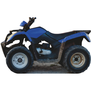 ATV Quad Vehicle 4 Wheeler Motorcycle Life Size Cardboard Cutout Standee Standup -$0.00