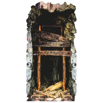 Old Gold Mine Entrance Boarded Gate Cardboard Cutout Standee Standup -$0.00