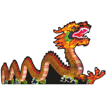 Chinese New Year Night Dragon Cardboard Cutout - $53.99