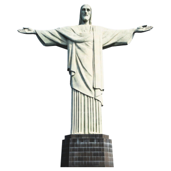 Christ the Redeemer Statue Rio de Janeiro Brazil Cardboard Cutout -$0.00