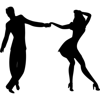 Lifesize Swing Jive Dancing Silhouette Couple