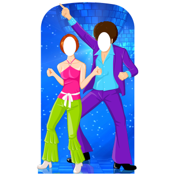 Disco Couple Dancing Stand In Cardboard Cutout -$49.99