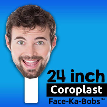 4 Pieces 24" Custom Coroplast Face-Ka-Bobs Cutouts -$104.00