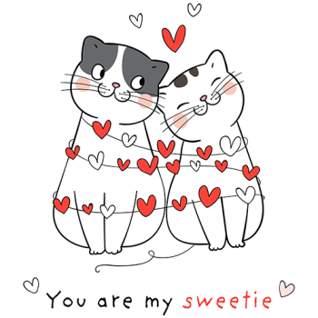 Sweetie Cat Valentines Day -$0.00