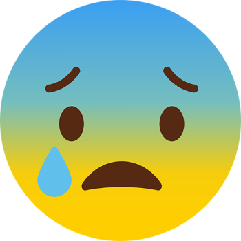 Scared Crying Emoji -$0.00