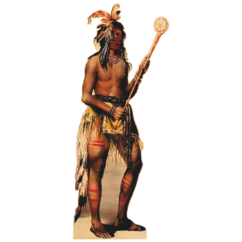 Indian with Staff Lacrosse