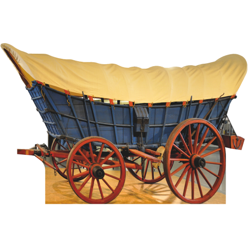 Pioneer Conestoga Wagon Cart Oregon Cardboard Cutout Standee
