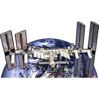 International Space Station over Earth NASA Satellite - $39.99