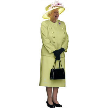 Queen Elizabeth II Yellow Dress with Sun Hat - $0.00