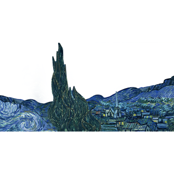 Van Gogh Starry Night Landscape -$0.00