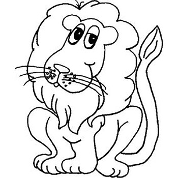 Cartoon Lion Cardboard Coloring Cutout - $14.99
