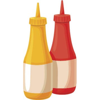 Ketchup and Mustard Cardboard Cutout -$64.99