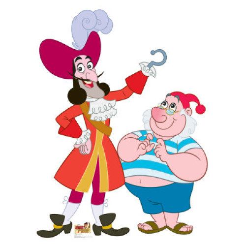 Captain Hook, Mr Smee Jake, and Neverland Pirates Cardboard Cutout