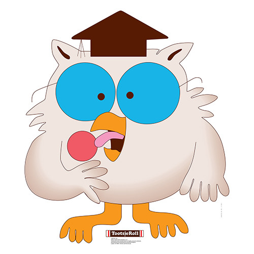 Mr Owl Tootsie Roll Cardboard Cutout