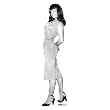 Bettie Page Striped Dress Cardboard Cutout - $49.95