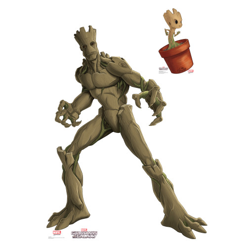Groot  and  Little Groot (Animated Guardians of the Galaxy) Cardboard Cutout