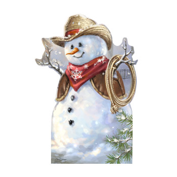 Cowboy Snowman (Dona Gelsinger Art) Cardboard Cutout -$49.95