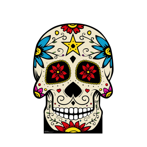 Day of The Dead Skull Cardboard Cutout
