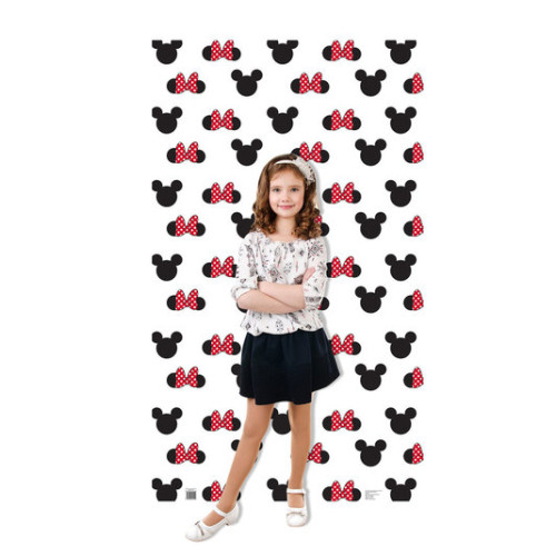 Mickey and Minnie Ears and Bow Step and Repeat Cardboard Cutout