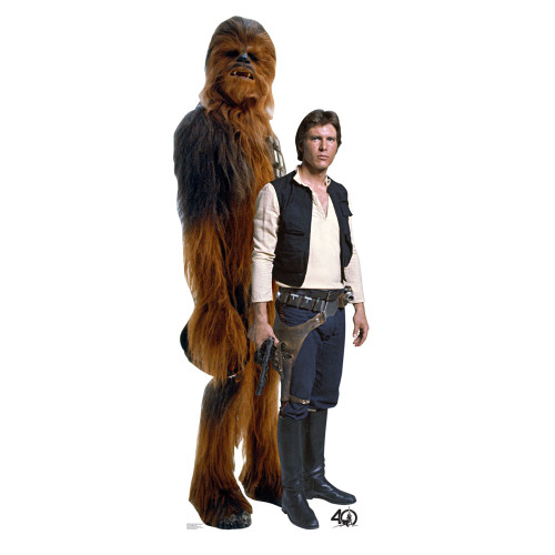 Han Solo and Chewbacca (Star Wars 40th) Cardboard Cutout