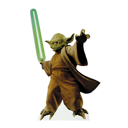 Yoda with Lightsaber Star Wars Cardboard Cutout
