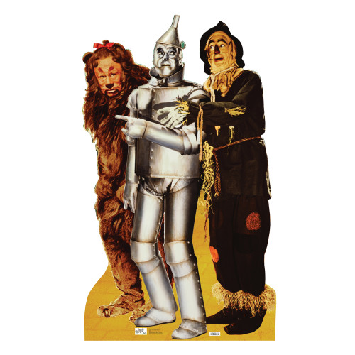 Lion Tinman, and Scarecrow Wizard of Oz Cardboard Cutout
