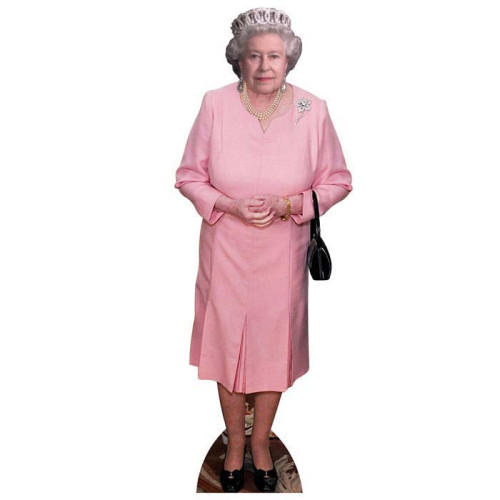 HRH The Queen Standee. lifesize Silver Cardboard Cutout 