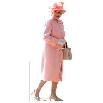 Queen Elizabeth II Pink Cardboard Cutout -$0.00