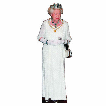 Queen Elizabeth II White Cardboard Cutout - $0.00