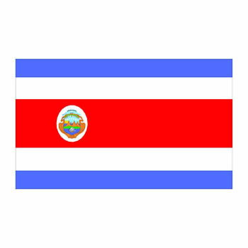 Costa Rica Flag Cardboard Cutout -$0.00