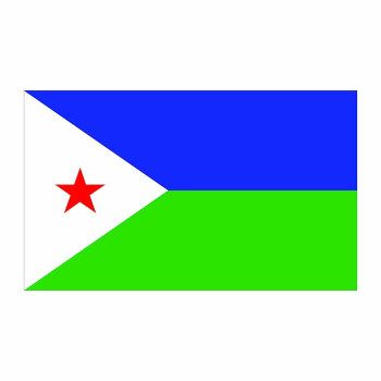 Djibouti Flag Cardboard Cutout -$0.00