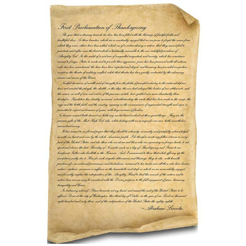 Abraham Lincolns Thanksgiving Proclamation Cardboard Cutout