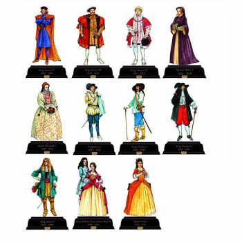 British Kings and Queens Pack 4 1485-1714 Cardboard Cutout - $0.00